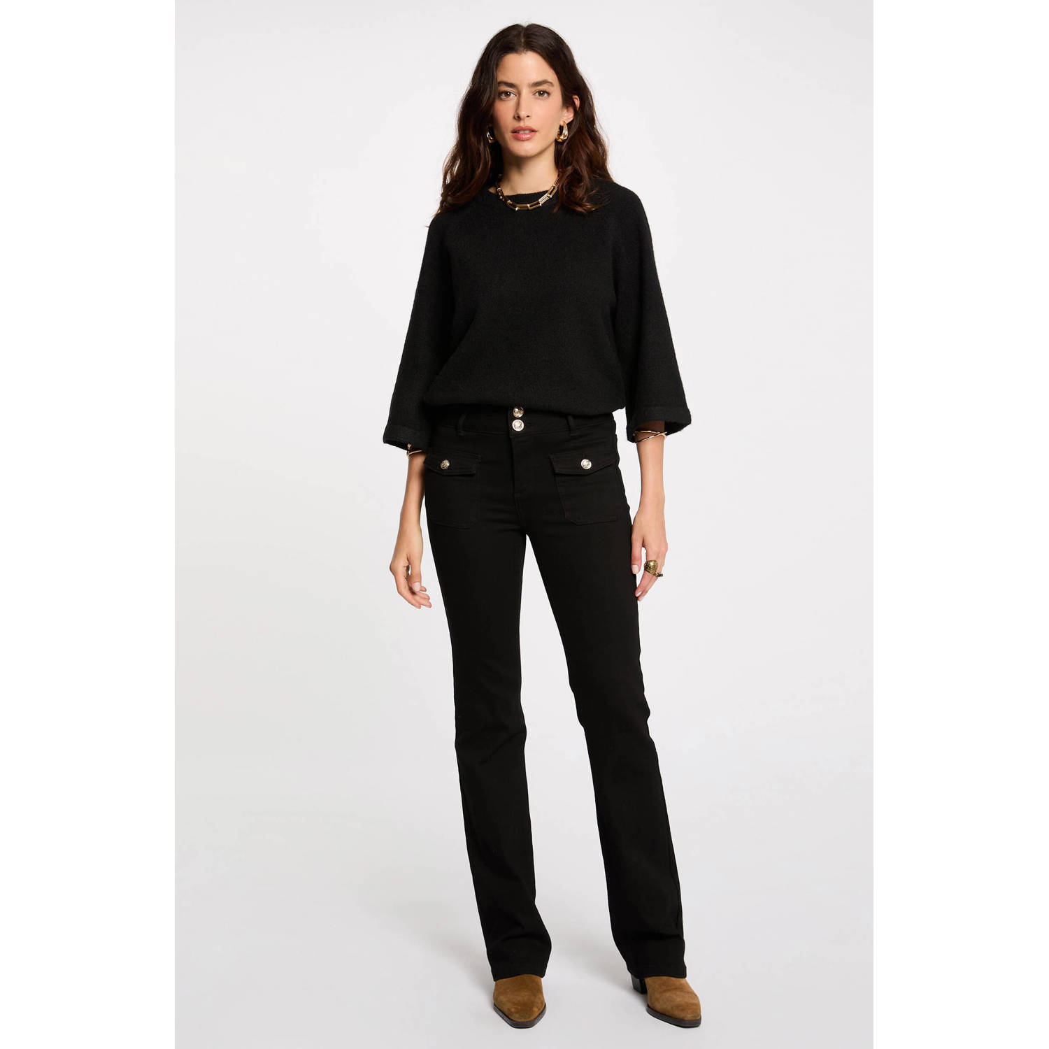 Morgan bootcut jeans zwart
