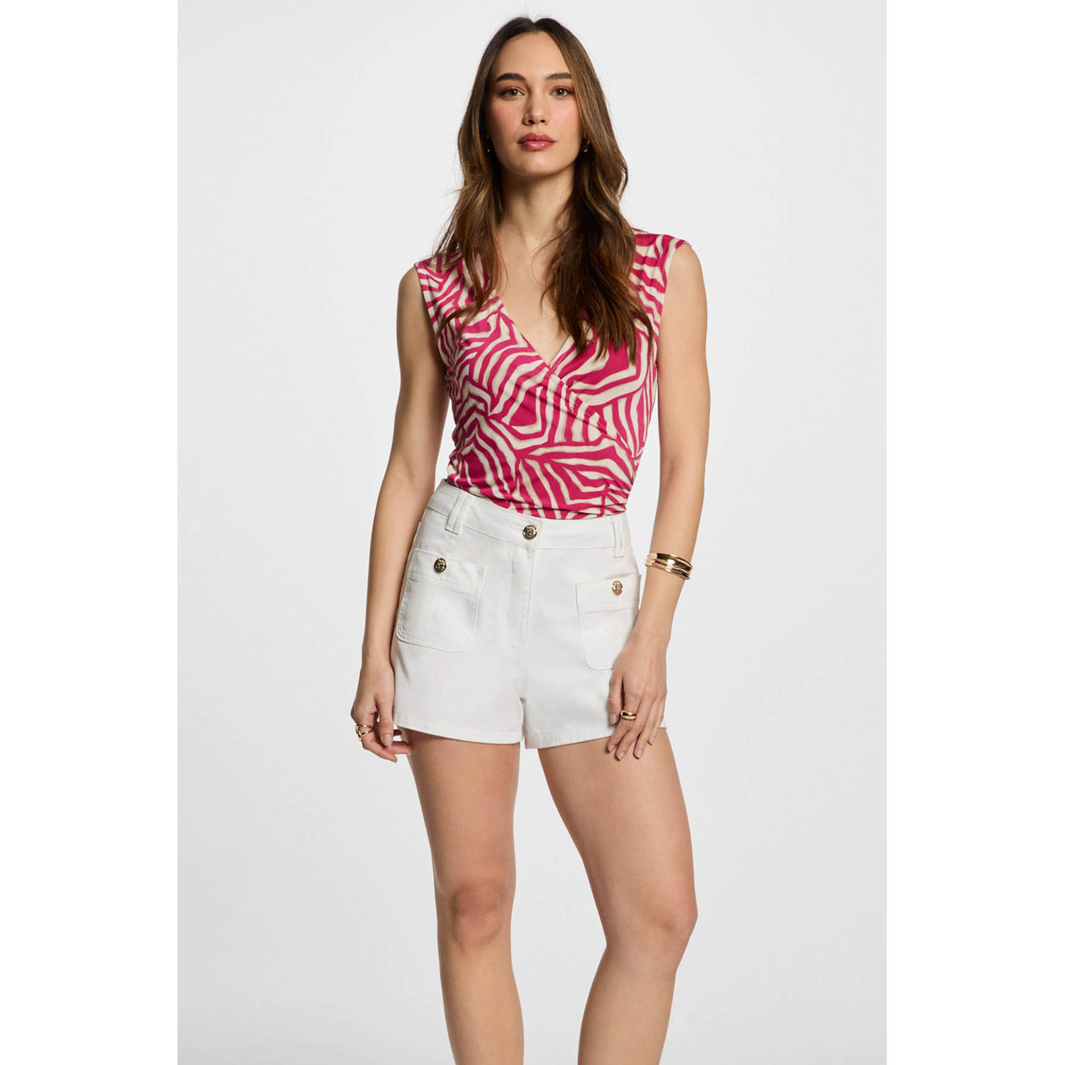Morgan mouwloze top roze