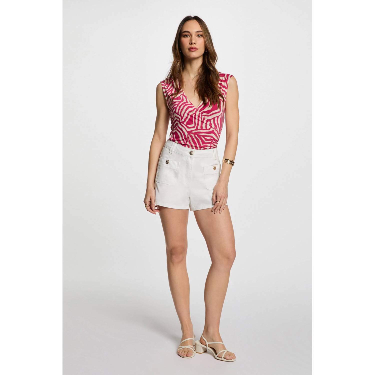 Morgan mouwloze top roze