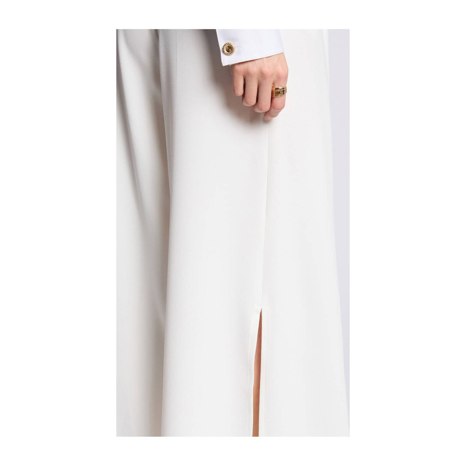 Morgan straight regular waist broek ecru