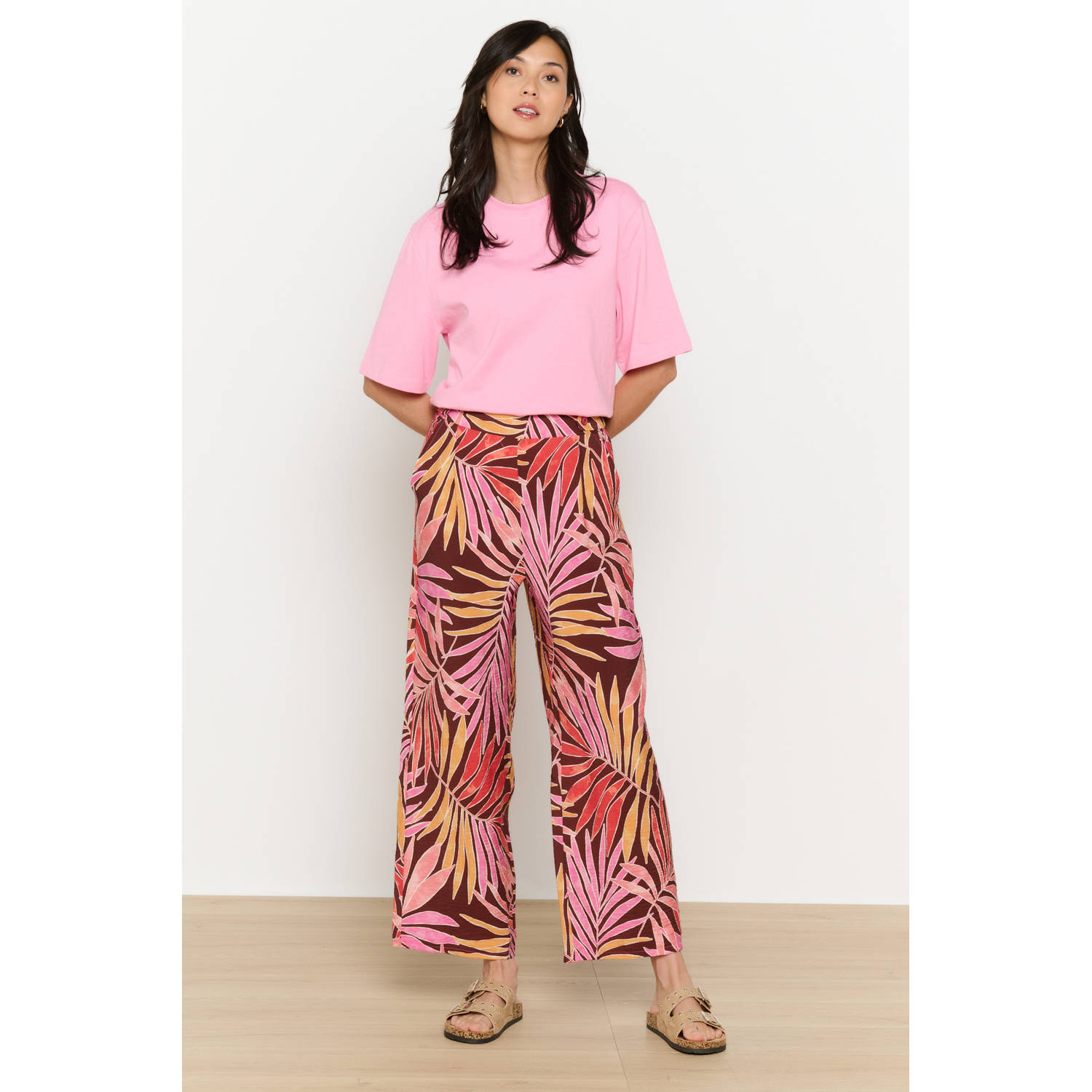 LOLALIZA wide leg high waist culotte multi