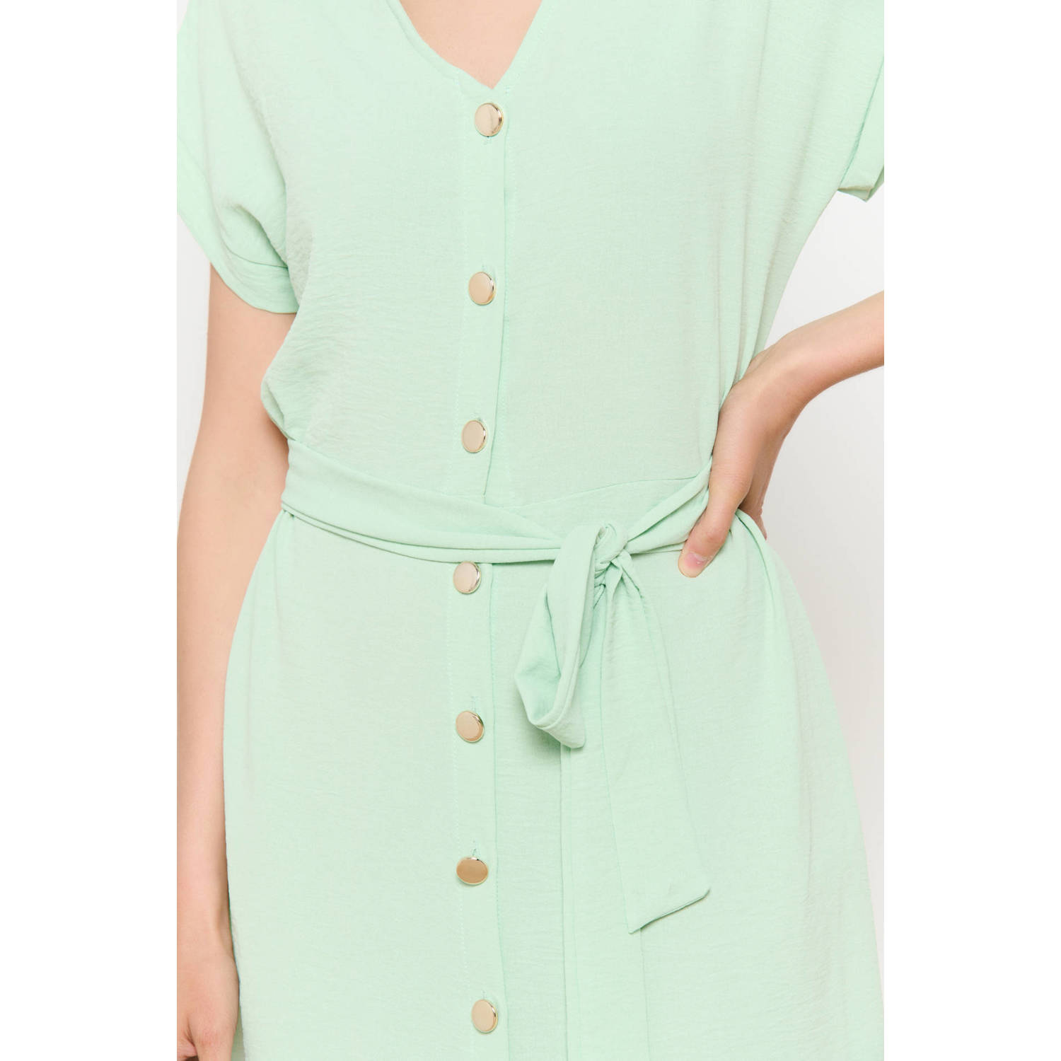 LOLALIZA blousejurk mintgroen
