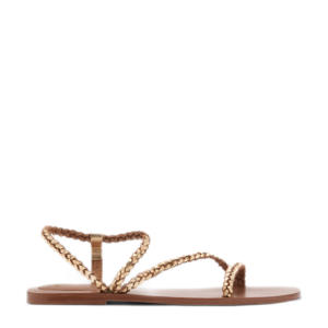   leren sandalen goud