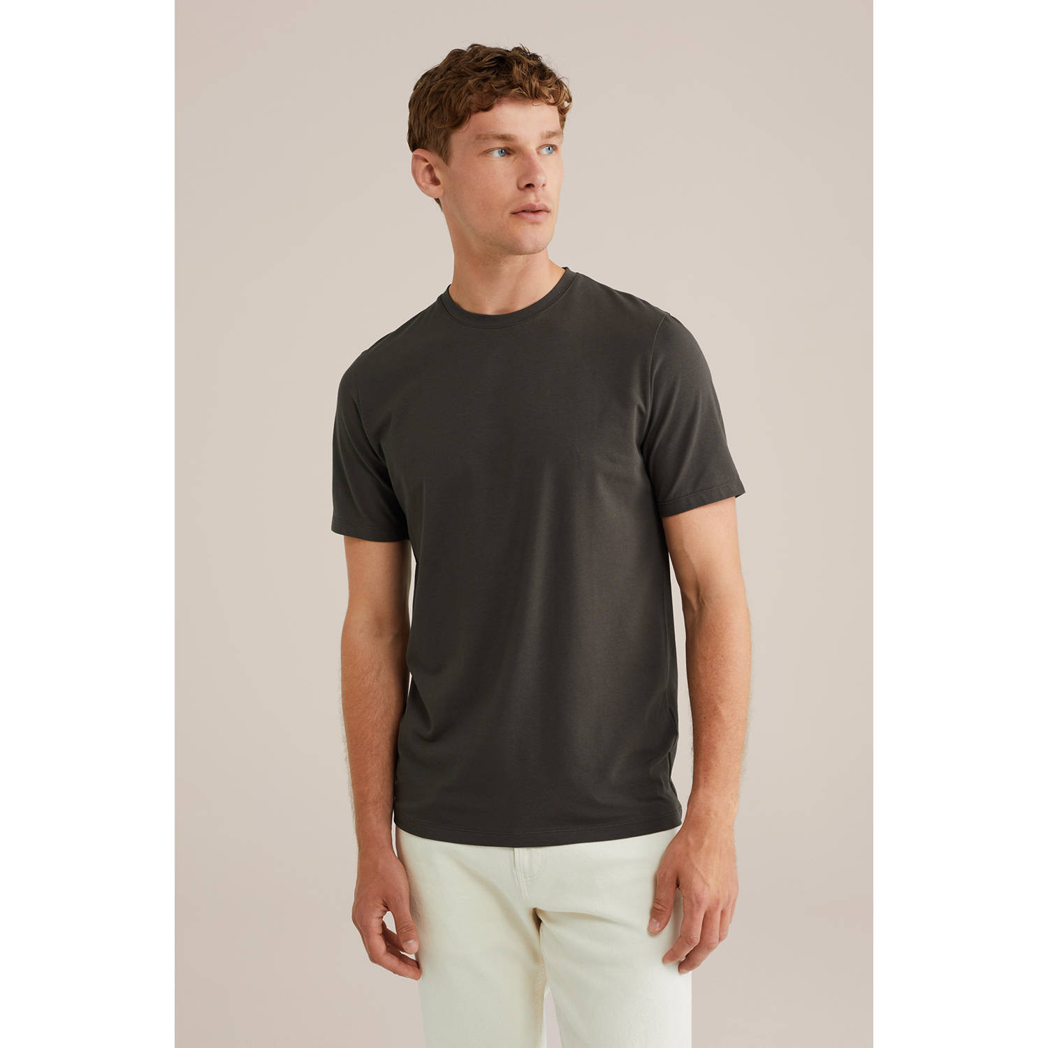 WE Fashion T-shirt donkergroen