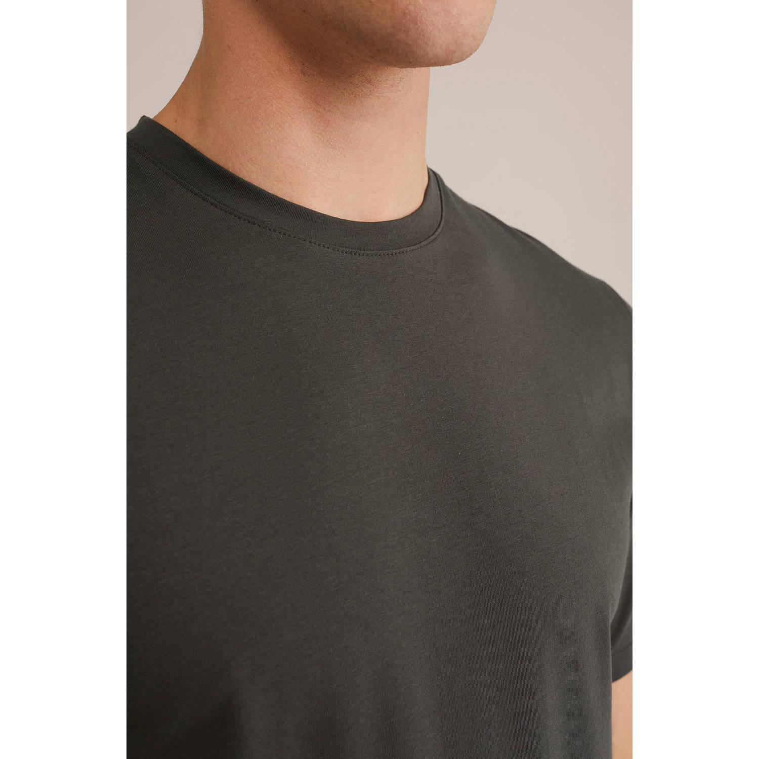 WE Fashion T-shirt donkergroen