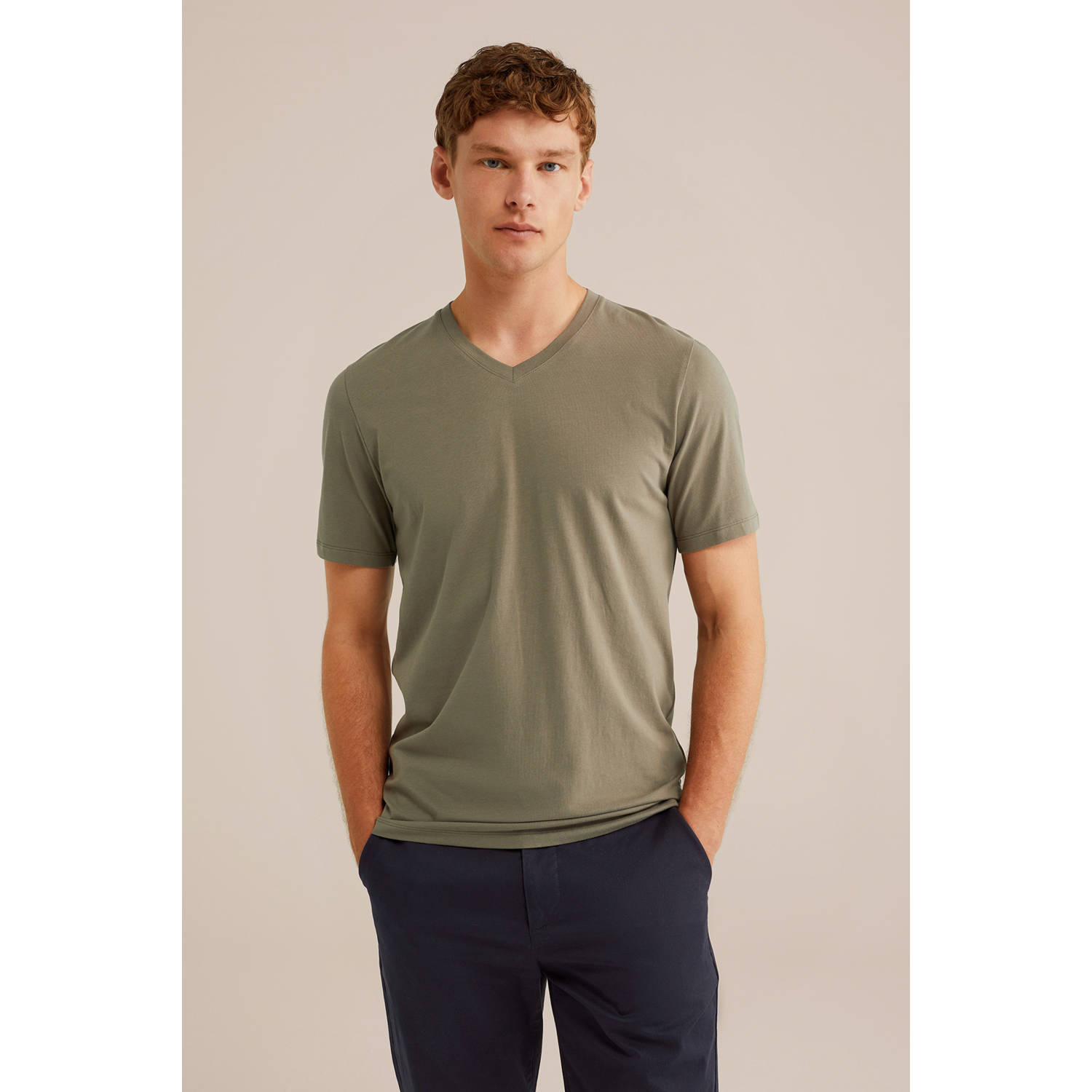 WE Fashion T-shirt olijfgroen
