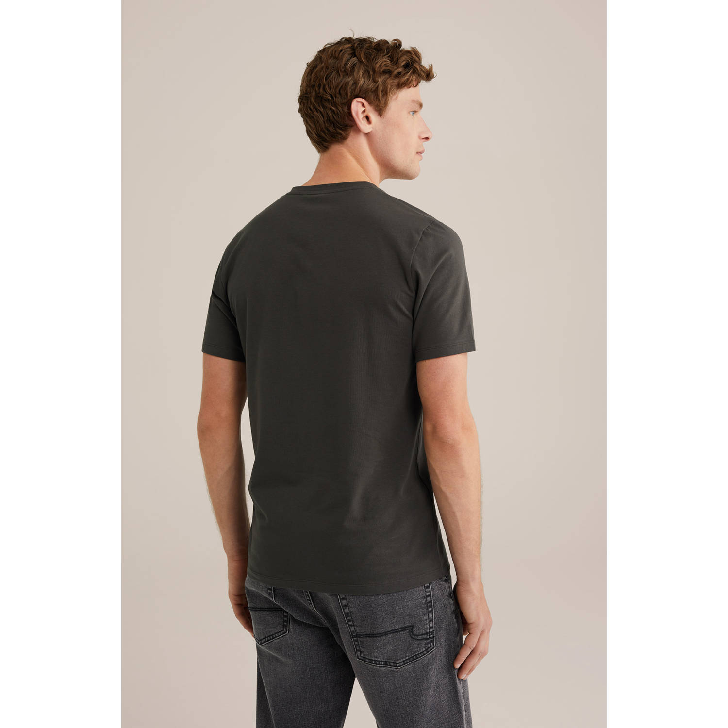 WE Fashion T-shirt donkergroen