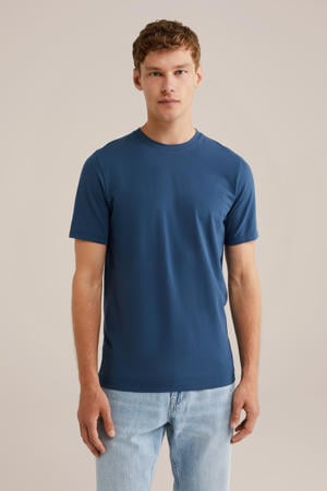 slim T-shirt donkerblauw