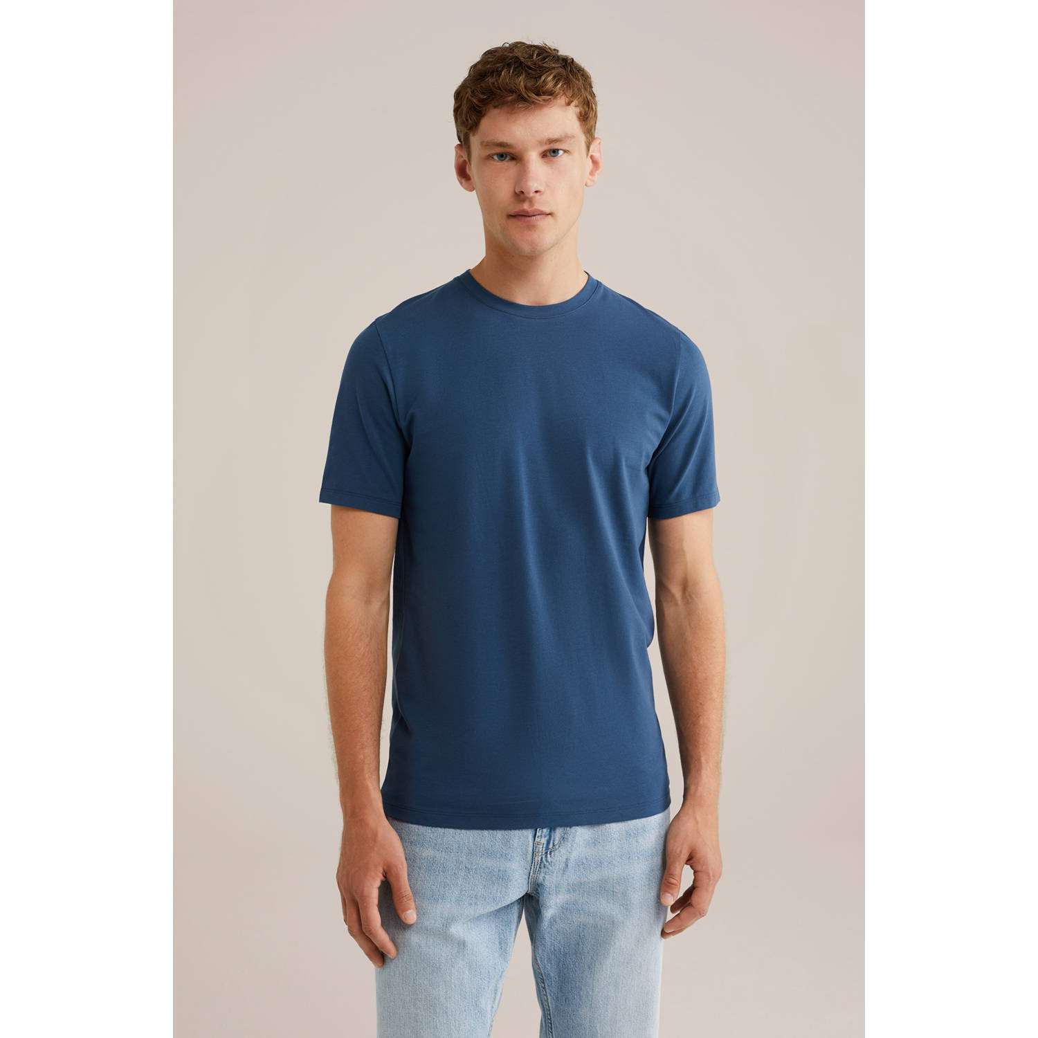 WE Fashion T-shirt donkerblauw