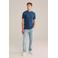 WE Fashion slim T-shirt donkerblauw
