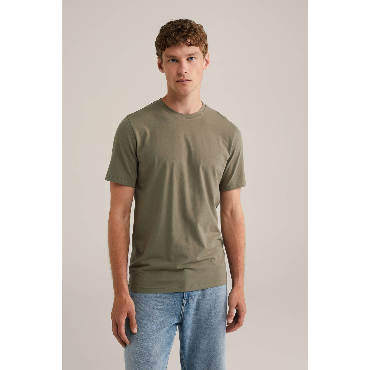 WE Fashion T-shirt olijfgroen