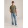 WE Fashion slim T-shirt olijfgroen