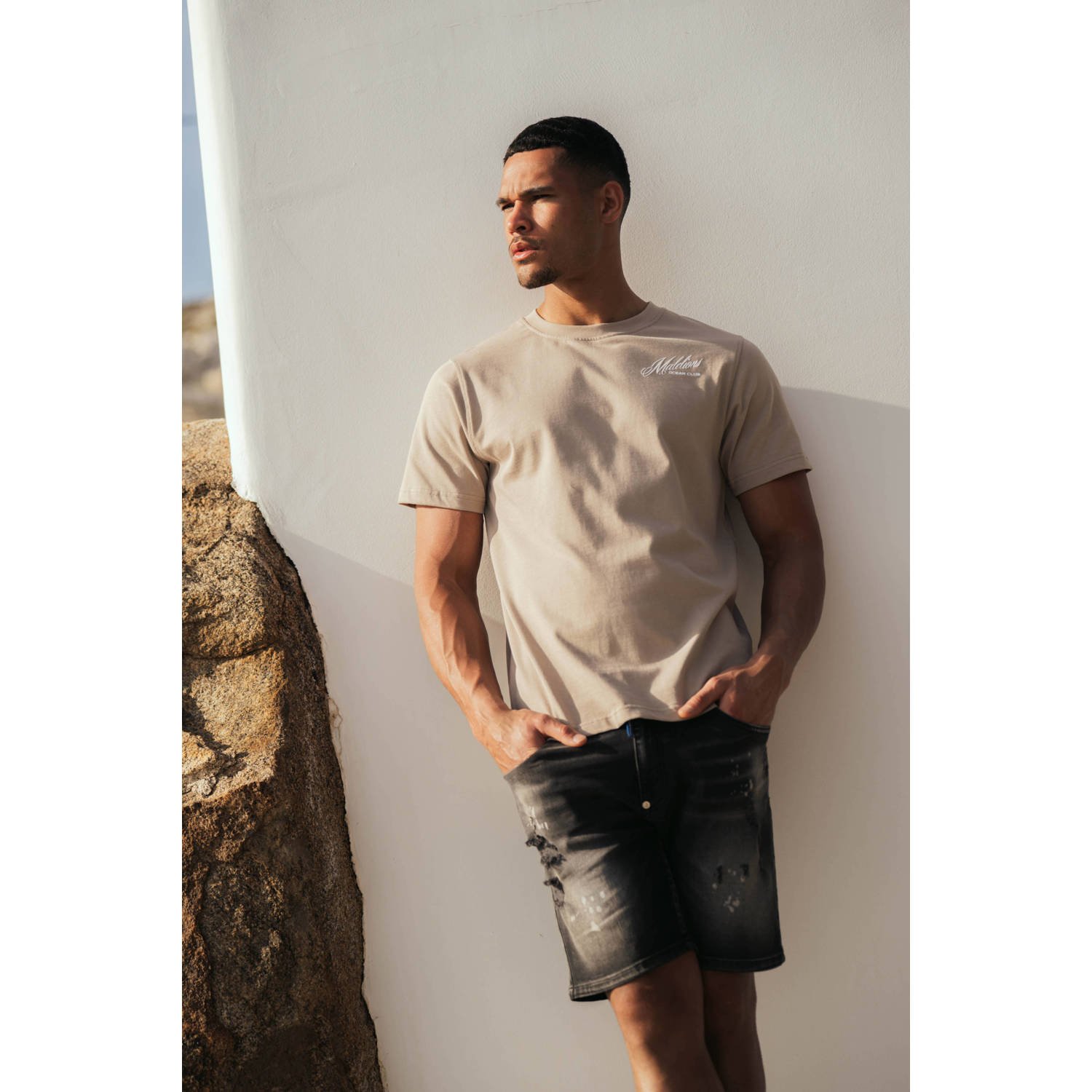 Malelions T-shirt beige