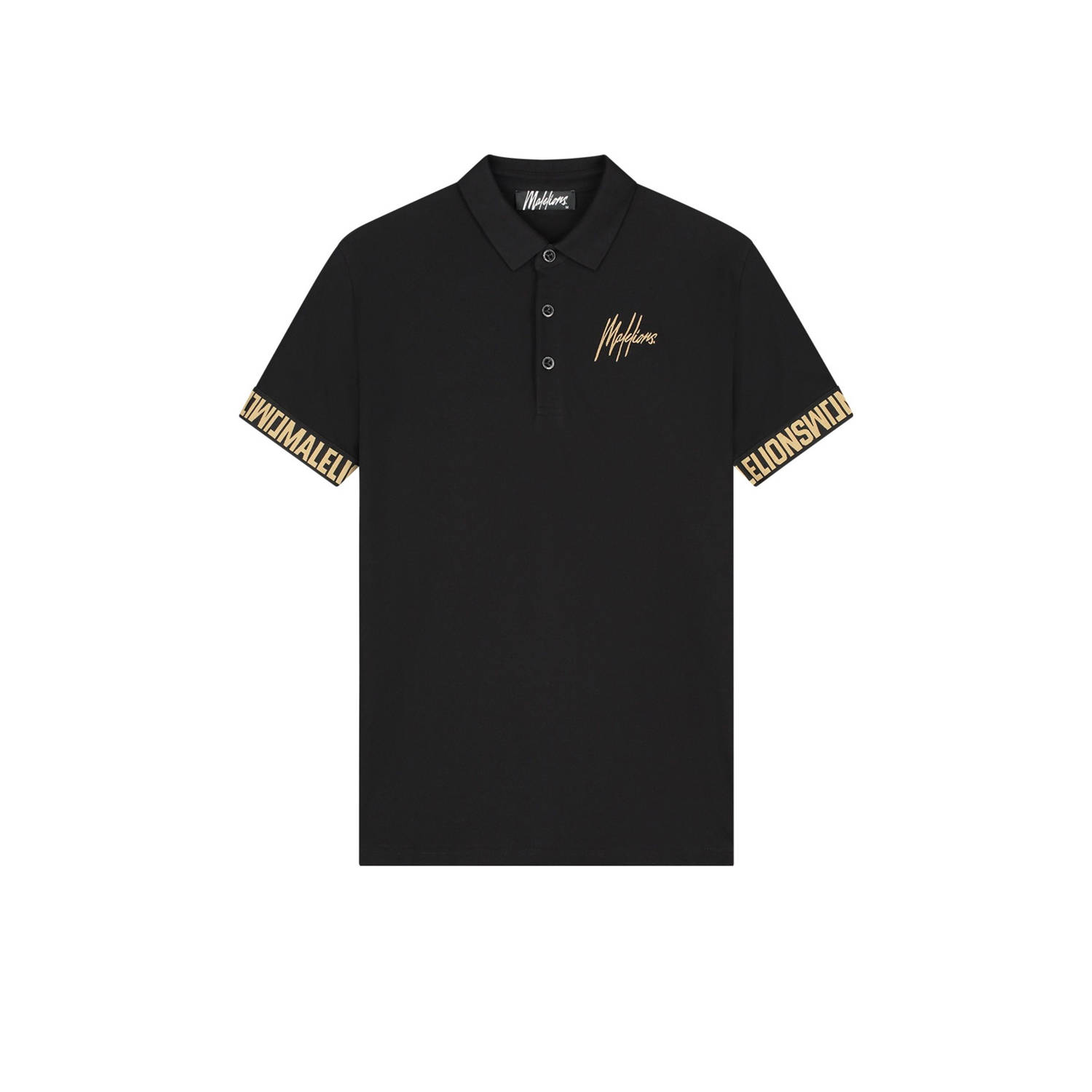 Malelions slim polo zwart
