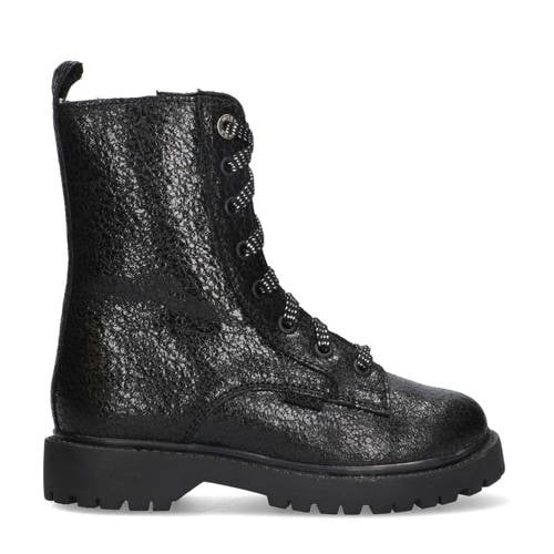 Mexx William Wendy leren veterboots zwart afbeelding