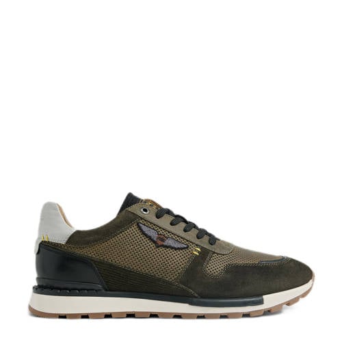PME Legend Aircobra leren sneakers olijfgroen afbeelding