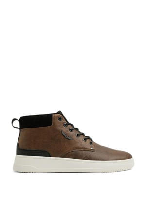Lexing-T leren sneakers bruin