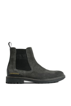 Airshow suède chelsea boots zwart