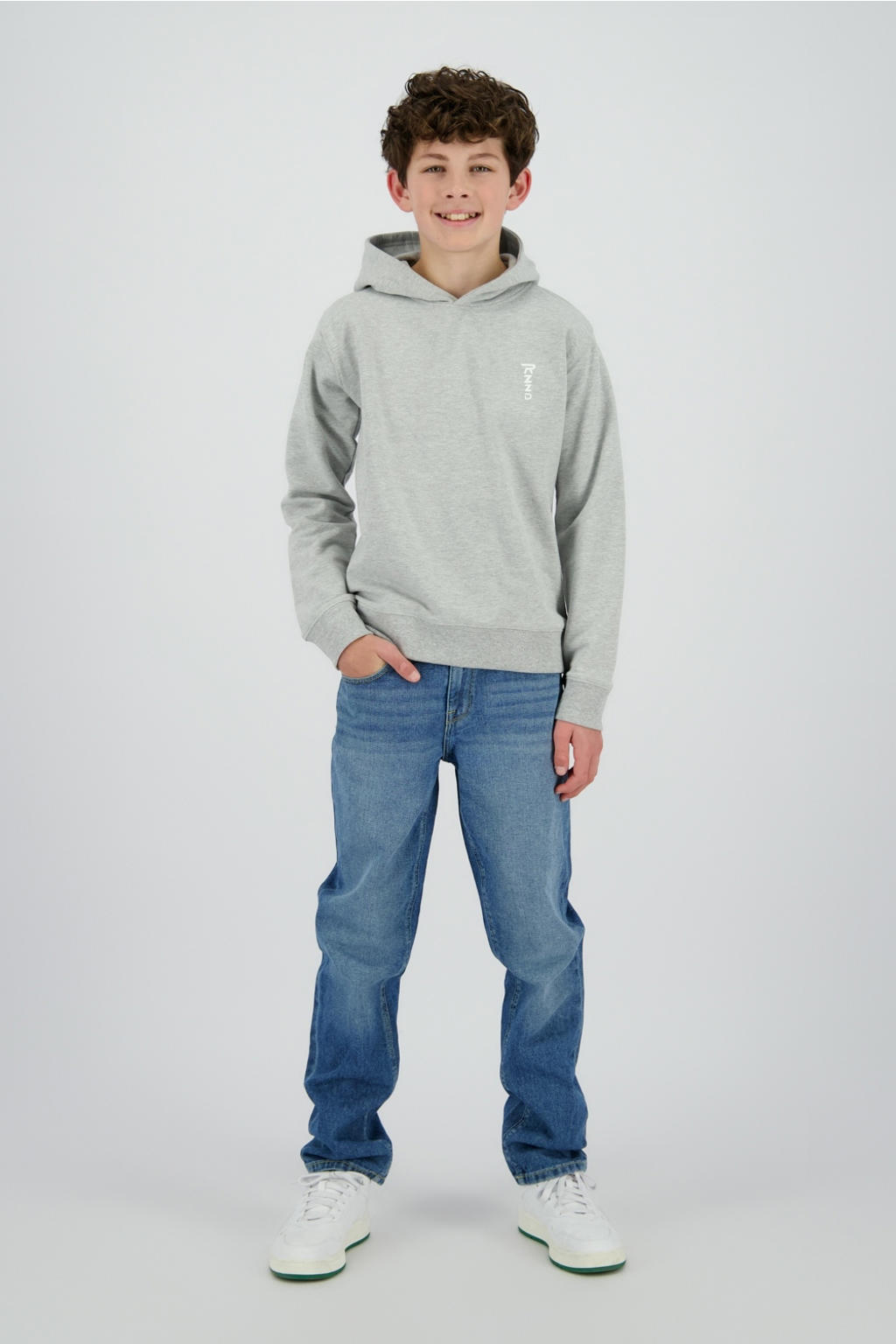 Dark blue denim jongens Raizzed straight leg jeans dark blue van denim met rits- en knoopsluiting en effen