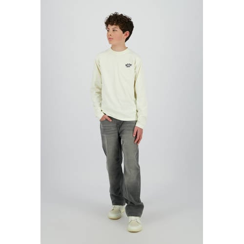 Raizzed loose fit straight leg jeans grey denim afbeelding