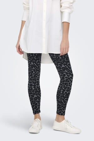 legging JDYCHARLOTTE met panterprint grijs