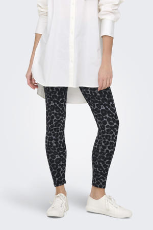 legging JDYCHARLOTTE met panterprint grijs