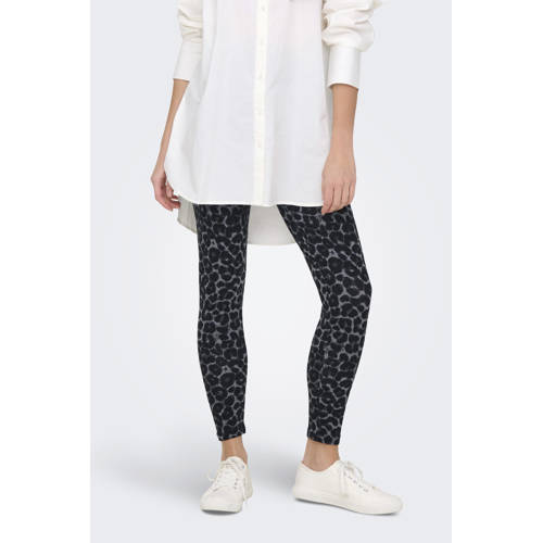 JDY legging JDYCHARLOTTE met panterprint grijs afbeelding