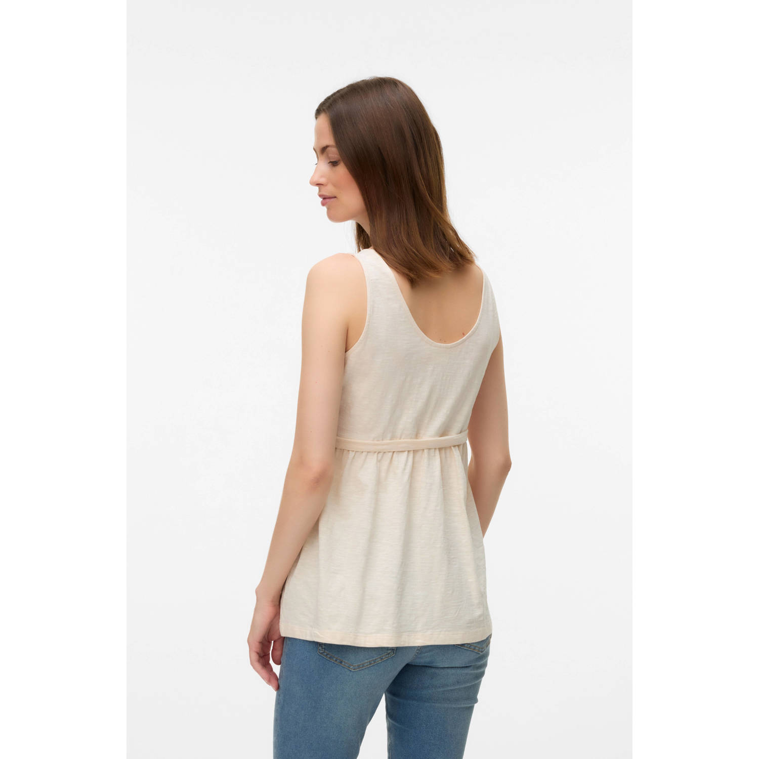 MAMALICIOUS zwangerschaps- en voedings mouwloze top ecru