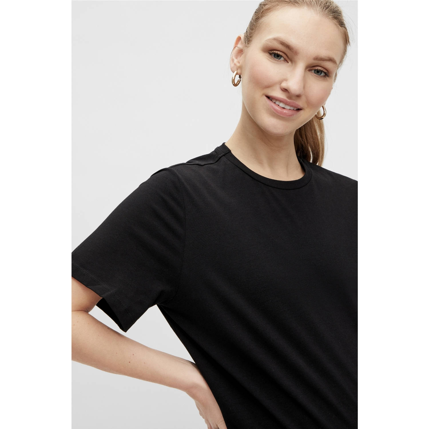 MAMALICIOUS zwangerschaps T-shirt + bikershort MLSALLY zwart