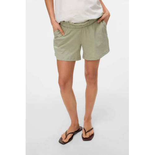 MAMALICIOUS regular waist zwangerschaps sweatshort grijsgroen afbeelding