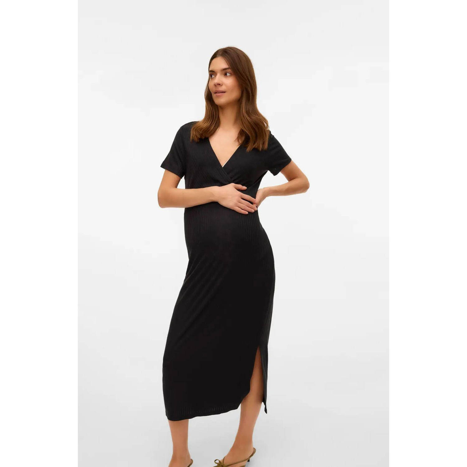 Mamalicious Jerseyjurk MLTRINITY TESS SS JRS MIDI DRESS 2F NOOS