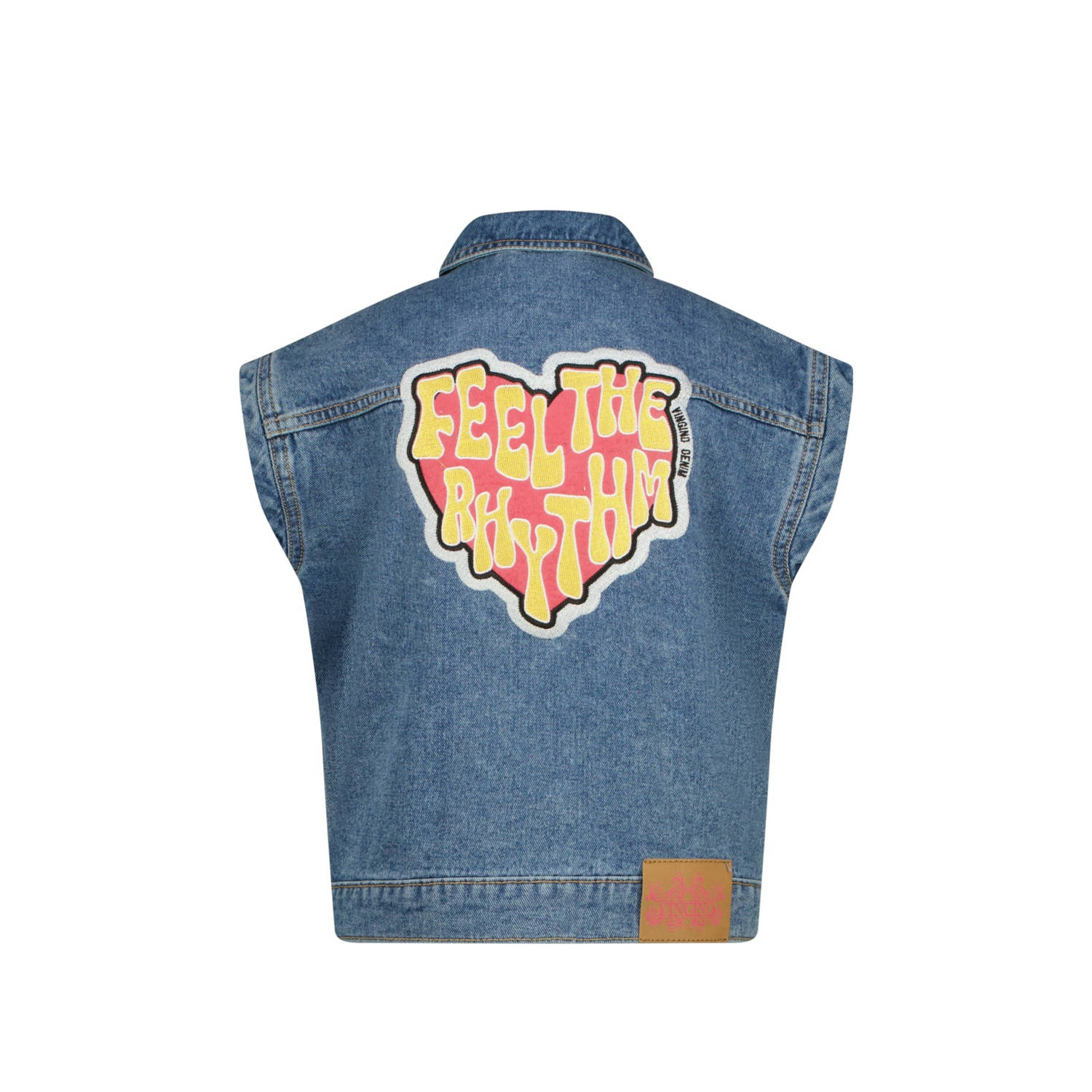 Vingino denim gilet medium blue denim