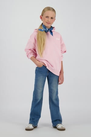 flared jeans medium blue denim