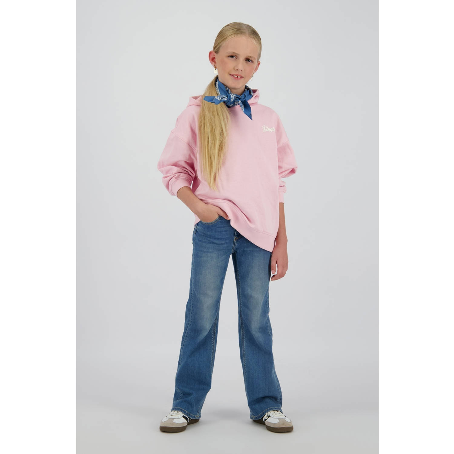 Vingino flared jeans medium blue denim