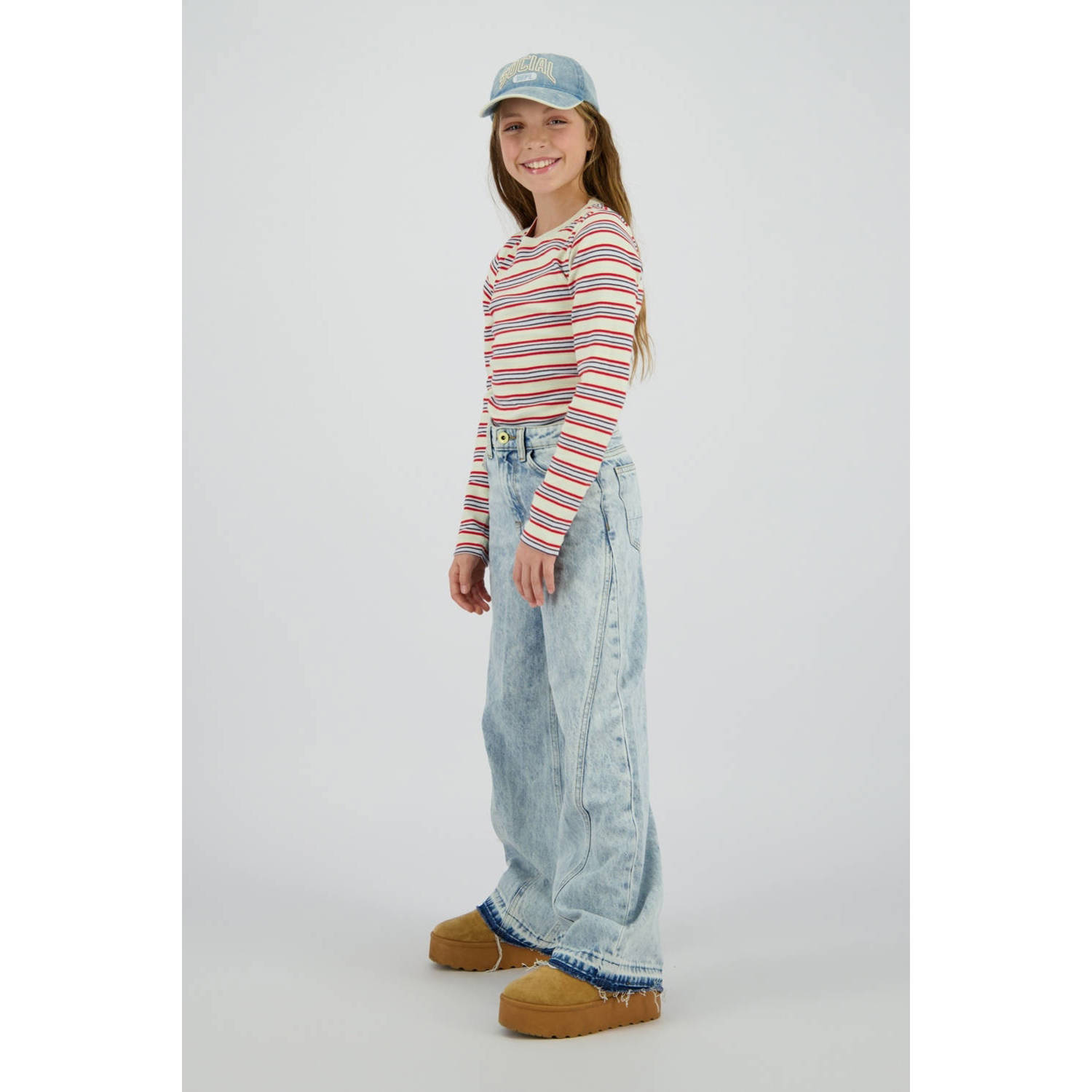 Vingino longsleeve geel rib gebreid
