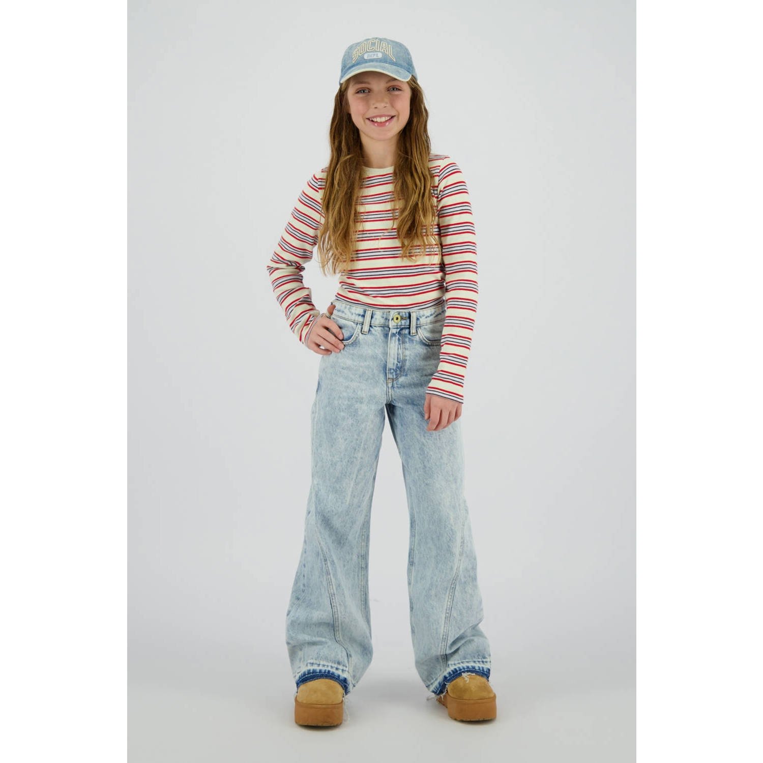 VINGINO Meisjes Tops & T-shirts Basic Stripe Top Wit