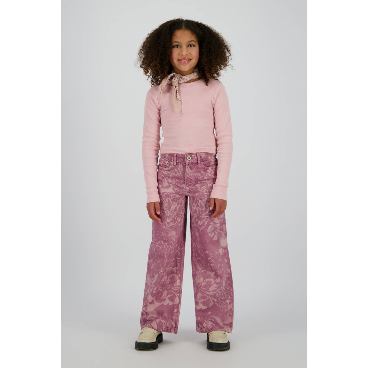 Vingino longsleeve lichtroze rib gebreid