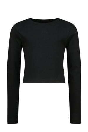 longsleeve zwart rib gebreid