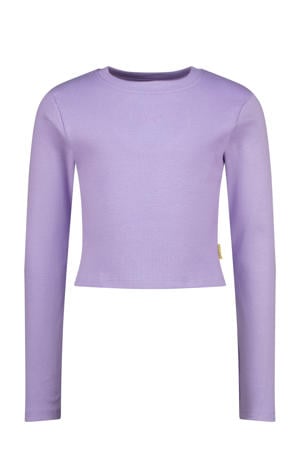 longsleeve lila rib gebreid