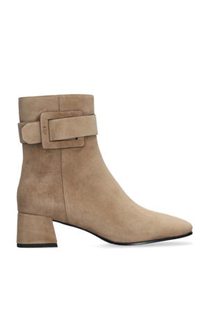Taupebotines suède enkellaarzen taupe