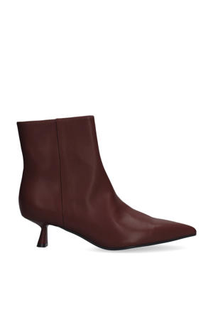 leren enkellaarzen bordeaux