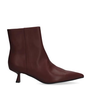 leren enkellaarzen bordeaux
