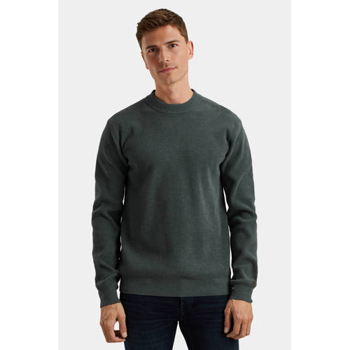 Cast Iron bouclé gebreide trui grijsblauw afbeelding