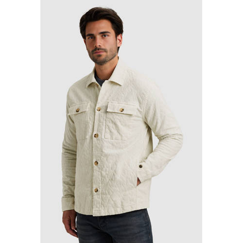 Cast Iron overshirt met textuur ecru afbeelding