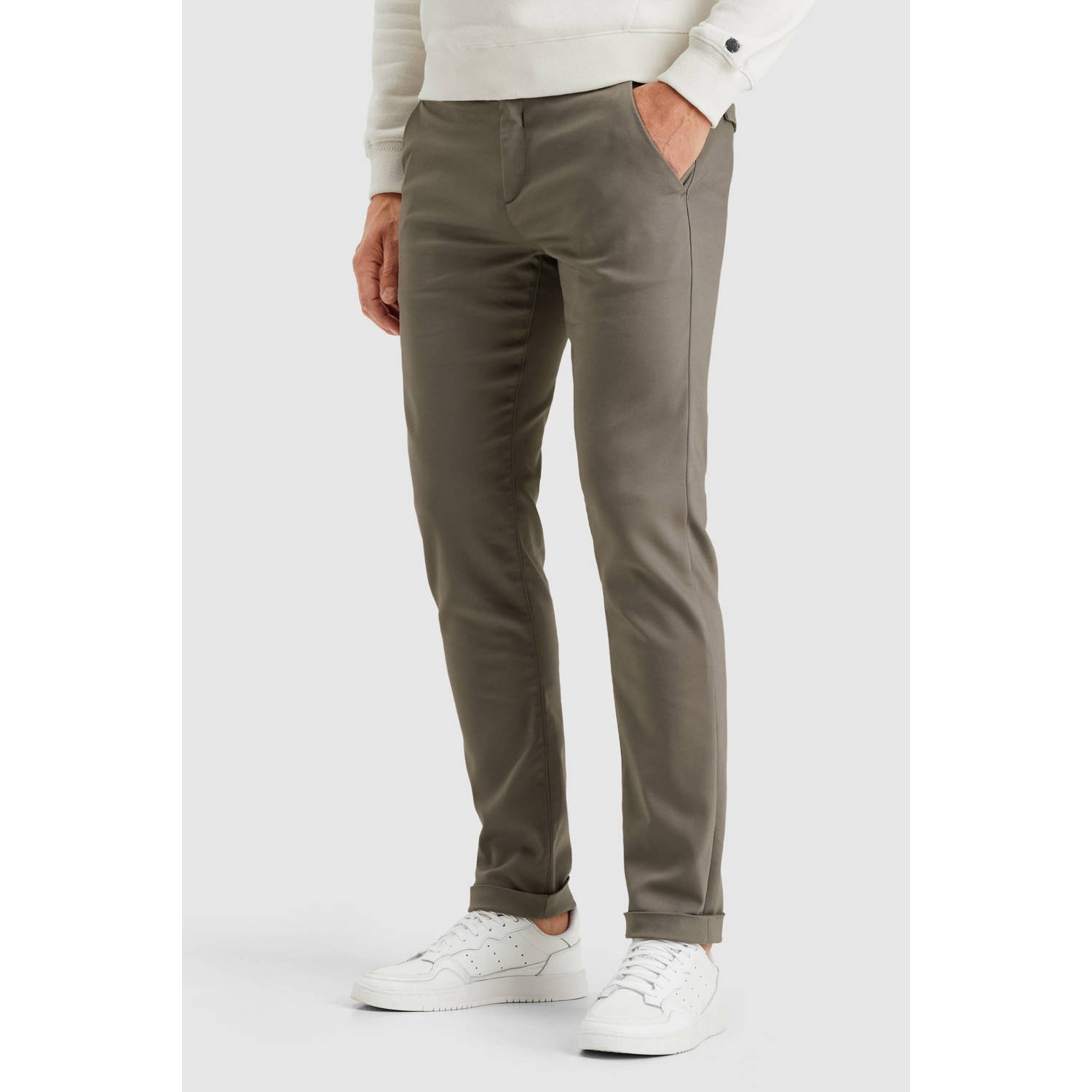Cast Iron slim chino RISER taupe