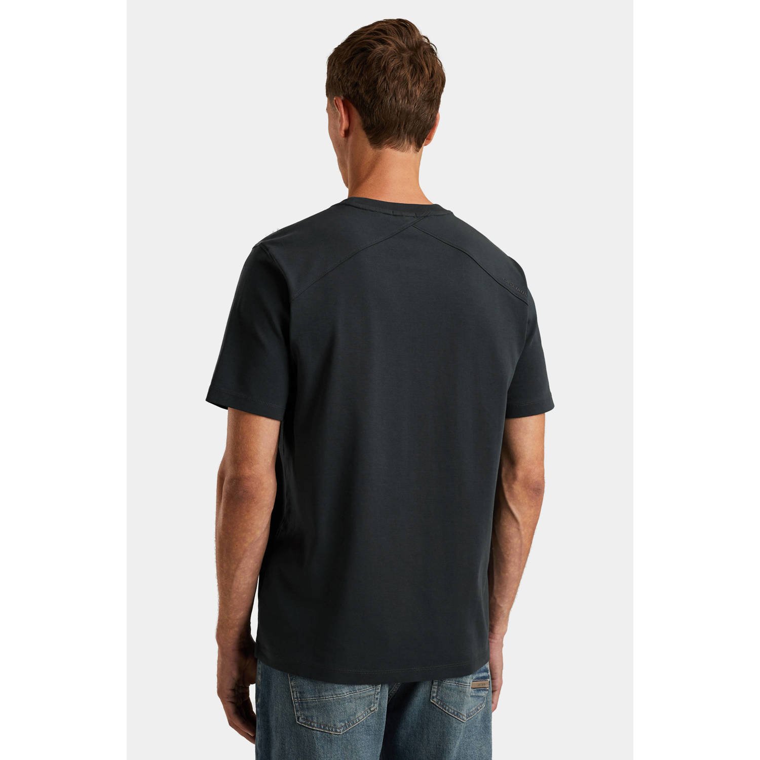 Cast Iron regular T-shirt donkerblauw