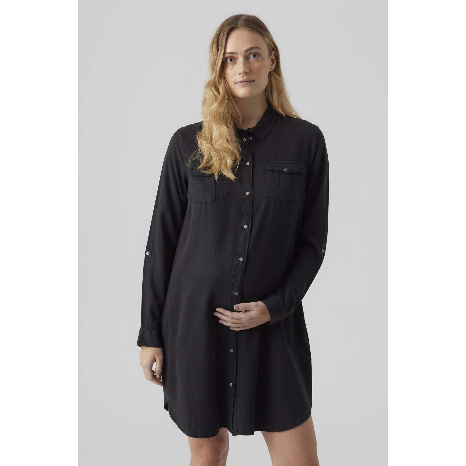VERO MODA MATERNITY zwangerschaps jurk zwart