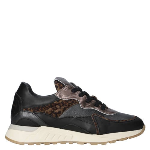 Piedi Nudi Nova 11.40 leren sneakers zwart/panter/brons afbeelding