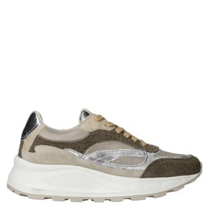 West 01.03 chunky sneakers bruin/zilver