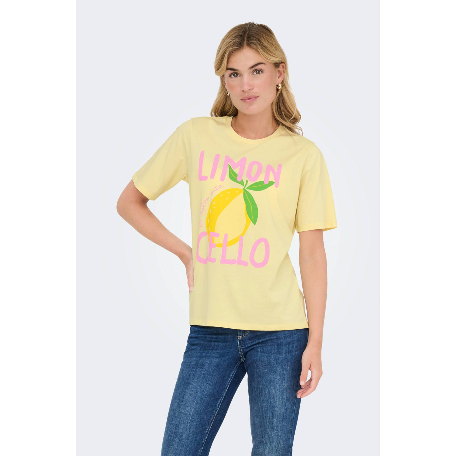JDY T-shirt geel